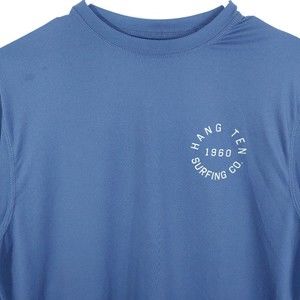 Hang Ten Women's Small UPF 50+ Quick Dry Long Sleeve Sun Tee Blue Surf Shirt